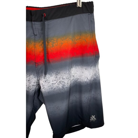 ZeroXposur Swim Trunks Mens Medium Multicolor Striped Board Shorts Pockets - Picture 4 of 10